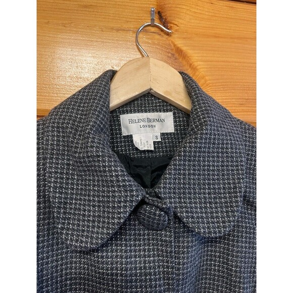 HELENE BERMAN Haute Couture Bell Cuff Tweed Shimmer Blazer Jacket Size:S - Picture 5 of 6
